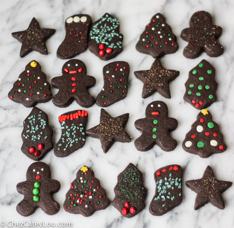 Chocolate Shortbread Cookies, my favorite Christmas cookie | ChezCateyLou.com