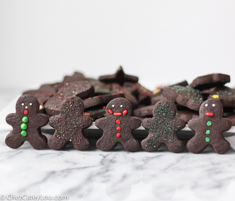 Chocolate Shortbread Cookies, my favorite Christmas cookie | ChezCateyLou.com