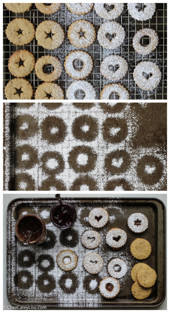 Chocolate Hazelnut Linzer Cookies | ChezCateyLou.com