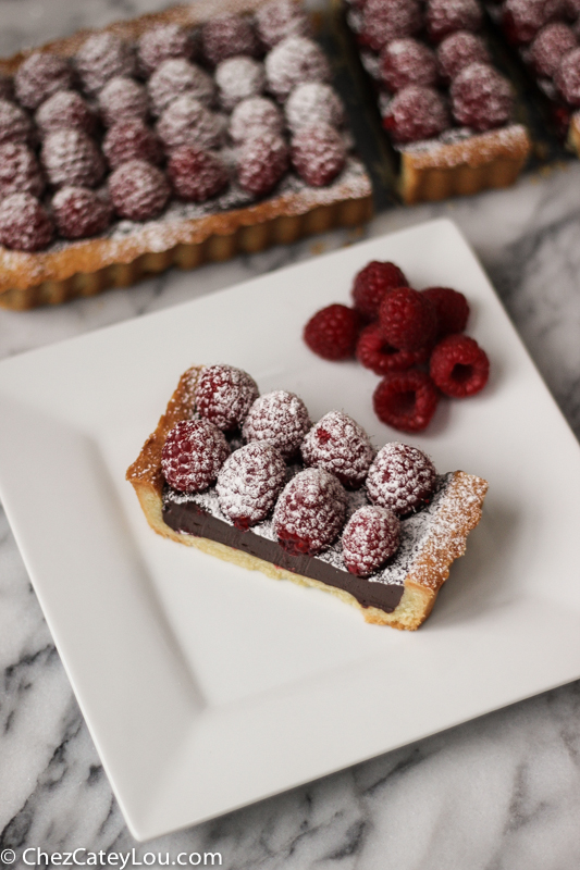 Raspberry Chocolate Tart | ChezCateyLou.com