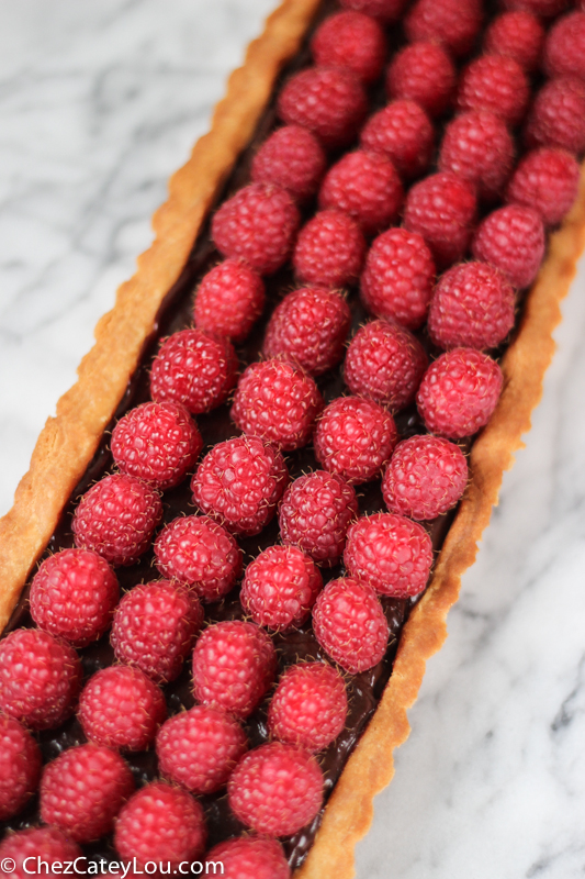 Raspberry Chocolate Tart | ChezCateyLou.com