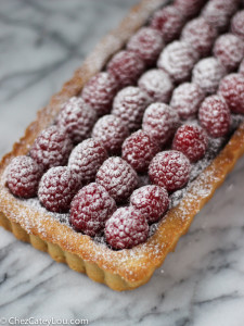 Raspberry Chocolate Tart - Chez CateyLou