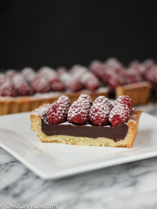 Raspberry Chocolate Tart | ChezCateyLou.com