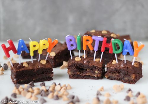 Peanut Butter Stuffed Brownies | ChezCateyLou.com