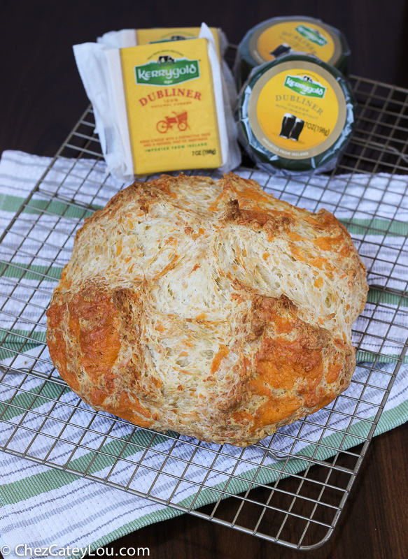 Cheesy Irish Soda Bread made with Kerrygold Dubliner Cheese | ChezCateyLou.com