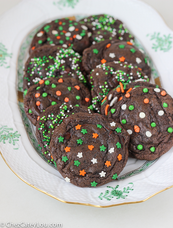 Double Chocolate Guinness Cookies - perfect for St. Patrick's Day! | ChezCateyLou.com