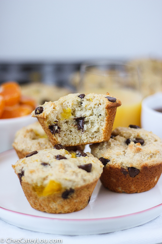 Orange Chocolate Chip Yogurt Muffins | ChezCateyLou.com