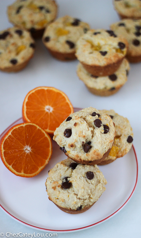 Orange Chocolate Chip Yogurt Muffins | ChezCateyLou.com