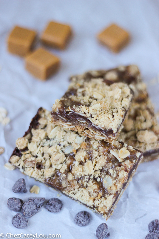 Chocolate Caramel Oatmeal Bars