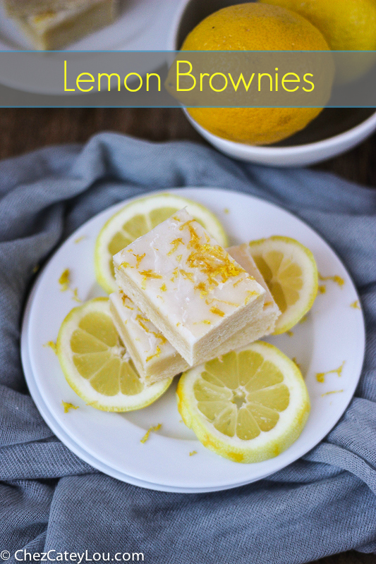 Lemon Brownies | ChezCateyLou.com