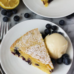 Cornmeal Olive Oil Blueberry Cake | http://ChezCateyLou.com