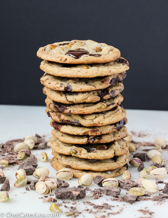 Pistachio Dark Chocolate Chunk Cookies