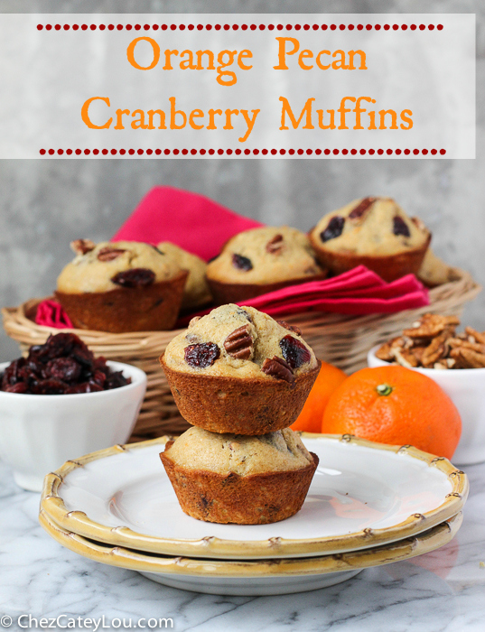 Orange Pecan Cranberry Muffins | ChezCateyLou.com