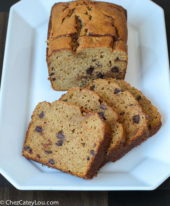 Chocolate Chip Sweet Potato Bread | ChezCateyLou.com