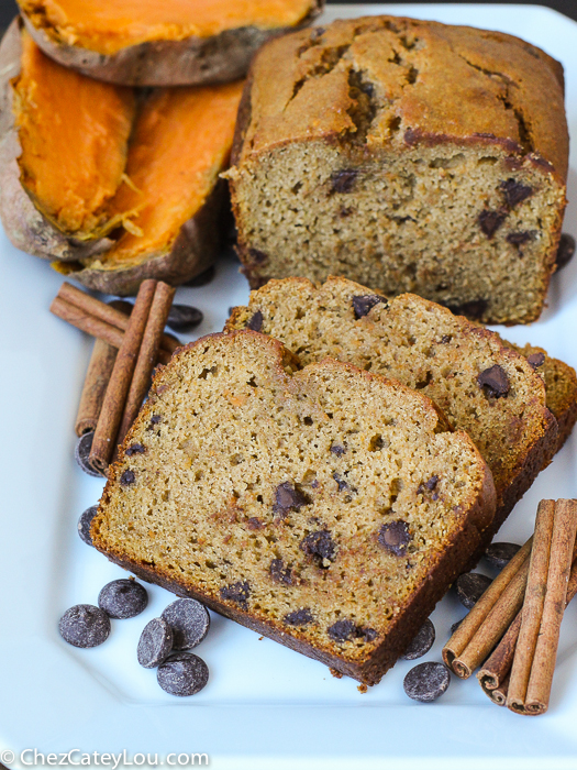 Chocolate Chip Sweet Potato Bread | ChezCateyLou.com