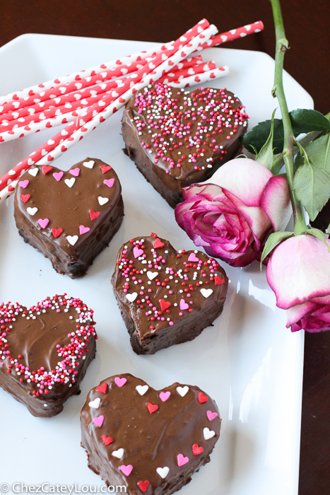 Chocolate Peanut Butter Heart Cakes
